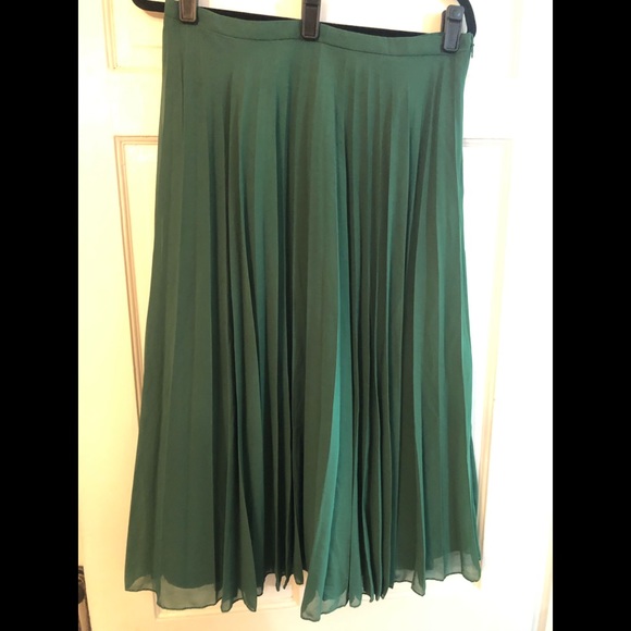 🤑ASOS Green Pleated Skirt - Picture 1 of 5